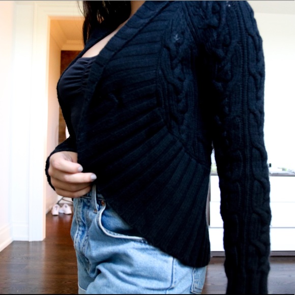 Aerie Black Knit Cardigan - Picture 3 of 8